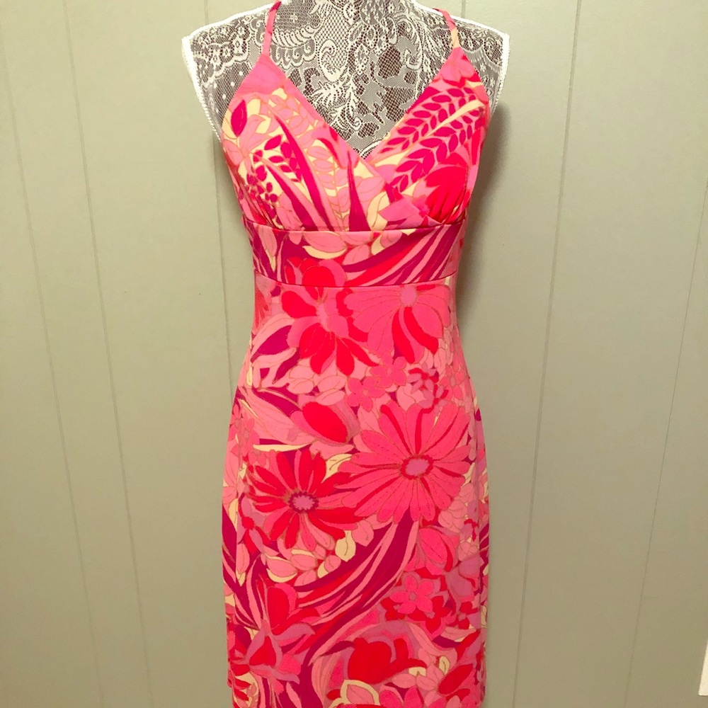 Party flowers midi dress
